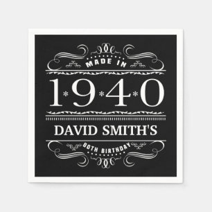 Personalisiert 1940 80. Geburtstag Serviette