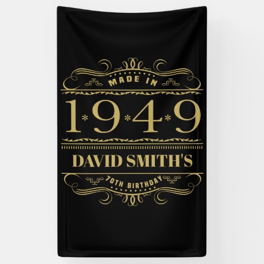 Personalisiert 1949 70. Geburtstag Banner (Vertikal)