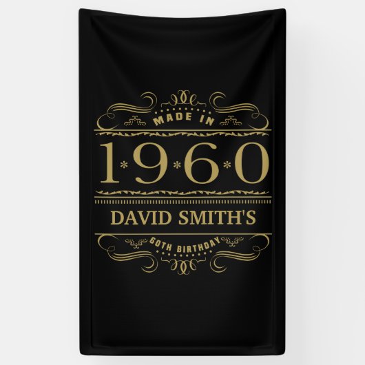 Personalisiert 1960, 60. Geburtstag Banner (Vertikal)