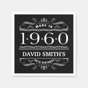 Personalisiert 1960, 60. Geburtstag Serviette