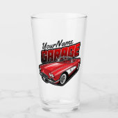 Personalisiert 1961 Red Classic Sports Car Garage Glas (Vorderseite)