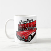 Personalisiert 1961 Red Classic Sports Car Garage Kaffeetasse (Links)