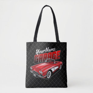 Personalisiert 1961 Red Classic Sports Car Garage Tasche
