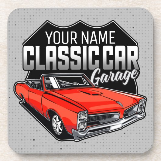 Personalisiert 1966 GTO Classic Car Garage Getränkeuntersetzer (Vorderseite)