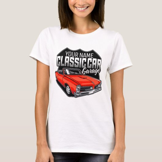 Personalisiert 1966 GTO Classic Car Garage T-Shirt (Vorderseite)