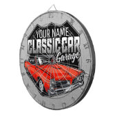 Personalisiert 1966 Konvertible Classic Car Garage Dartscheibe (Vorderseite rechts)