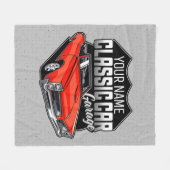 Personalisiert 1966 Konvertible Classic Car Garage Fleecedecke (Vorderseite (Horizontal))