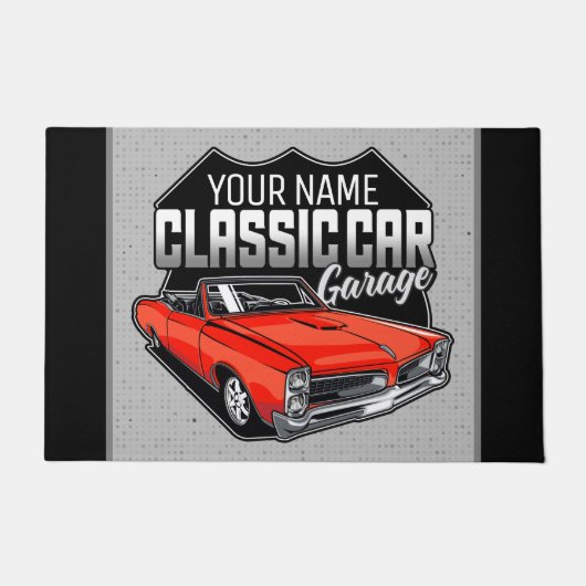 Personalisiert 1966 Konvertible Classic Car Garage Fußmatte (Vorderseite)