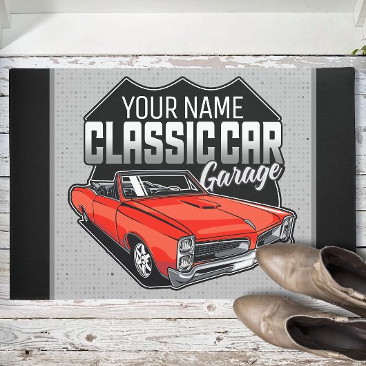 Personalisiert 1966 Konvertible Classic Car Garage Fußmatte