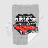 Personalisiert 1966 Konvertible Classic Car Garage Golfhandtuch (Insitu)