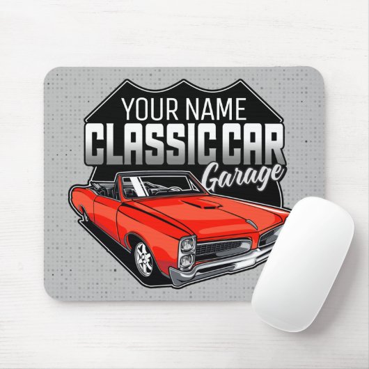 Personalisiert 1966 Konvertible Classic Car Garage Mousepad (Mit Mouse)