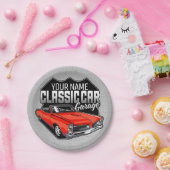 Personalisiert 1966 Konvertible Classic Car Garage Pappteller (Party)