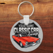 Personalisiert 1966 Konvertible Classic Car Garage Schlüsselanhänger (Vorderseite)
