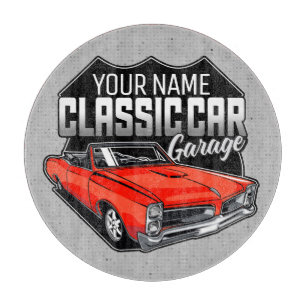 Personalisiert 1966 Konvertible Classic Car Garage Schneidebrett