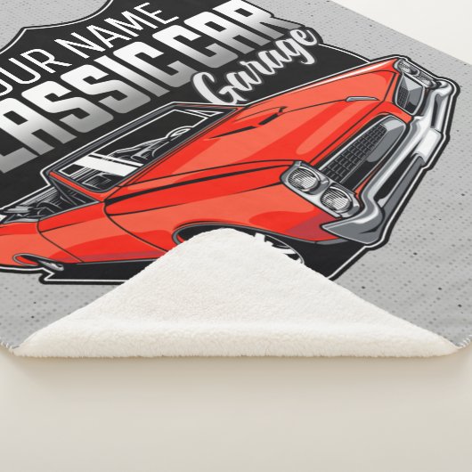 Personalisiert 1966 Konvertible Classic Car Garage Sherpadecke (3/4)