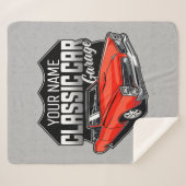 Personalisiert 1966 Konvertible Classic Car Garage Sherpadecke (Vorderseite (Horizontal))