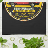 Personalisiert 1967 Fastback Red Classic Car Garag Geschirrtuch (Gefaltet)