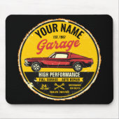 Personalisiert 1967 Fastback Red Classic Car Garag Mousepad (Vorne)