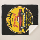 Personalisiert 1967 Fastback Red Classic Car Garag Sherpadecke (Vorderseite (Horizontal))