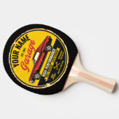 Personalisiert 1967 Fastback Red Classic Car Garag Tischtennis Schläger (Seitenansicht)