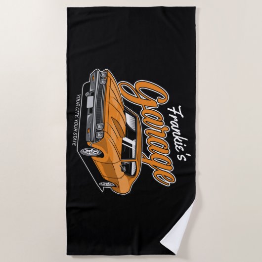 Personalisiert 1968 396 Klassische Muskelkarosse Strandtuch (Vorderseite)