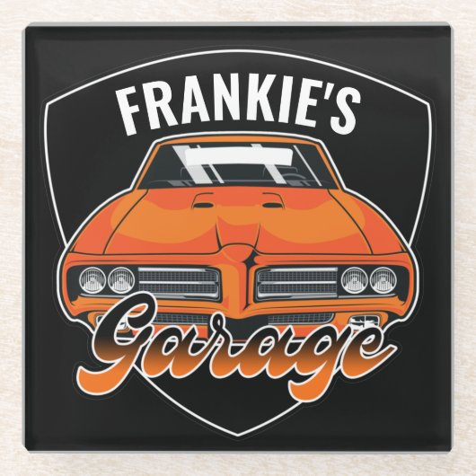 Personalisiert 1969 Ram Air 400 Muscle Car Garage Glasuntersetzer (Vorderseite)