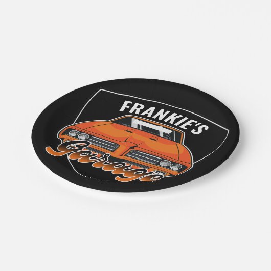 Personalisiert 1969 Ram Air 400 Muscle Car Garage Pappteller (Schrägansicht)