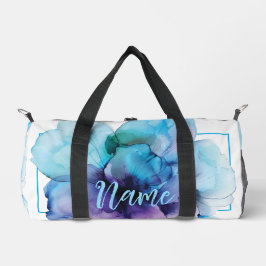 Personalisiert 19" Duffle Bag - Aquarellfarben-Blu
