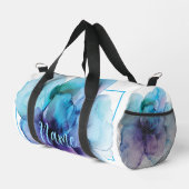 Personalisiert 19" Duffle Bag - Aquarellfarben-Blu (Rechte Ecke)