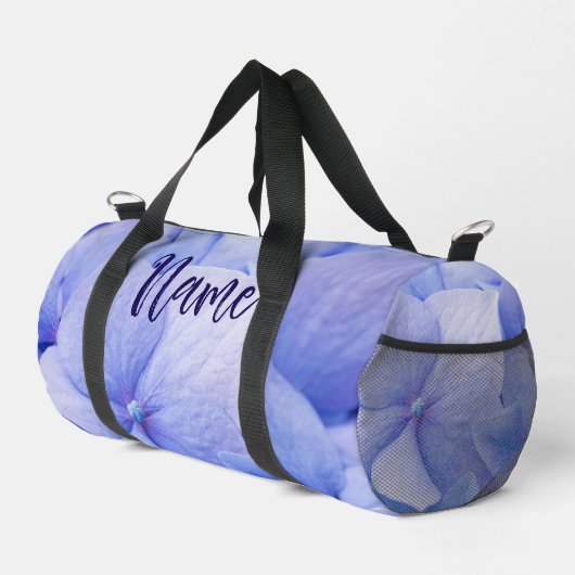 Personalisiert 19" L Duffle Bag - Blue Hydrangea (Rechte Ecke)