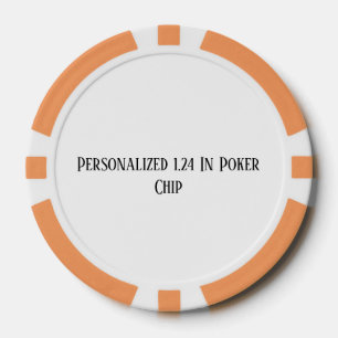 Personalisiert 1,24 in Orange Pokerchips