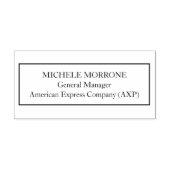 Personalisiert 1,5 Zoll x 3 Zoll großes Office Gummistempel (Prägung)