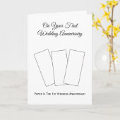 Personalisiert 1. Hochzeitstag Karte (Gelbe Blume)