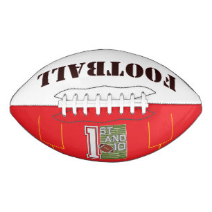 Personalisiert 1. und 10. Fußball Football