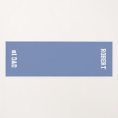 Personalisiert #1 Vater Vatertag Yoga Mat Blue Yogamatte (Vorderseite (Horizontal))