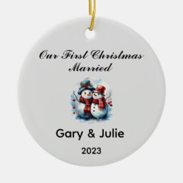 Personalisiert 1. Weihnachtsfest Verheiratet Keepa Keramik Ornament