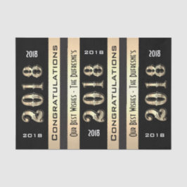 Personalisiert 2018 mit Ihrem Familiennamen-Abschl Seidenpapier