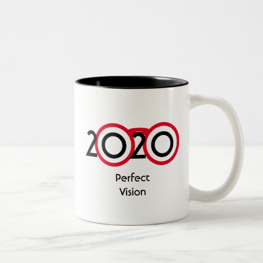 Personalisiert 2020 Perfect Vision - Benutzerdefin Zweifarbige Tasse (Rechts)