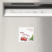 Personalisiert 2020 Red Truck Weihnachten Magnet (In Situ (Geschirrspüler))