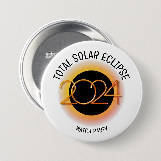Personalisiert 2024 INSGESAMT SOLAR ECLIPSE Button (Vorne & Hinten)