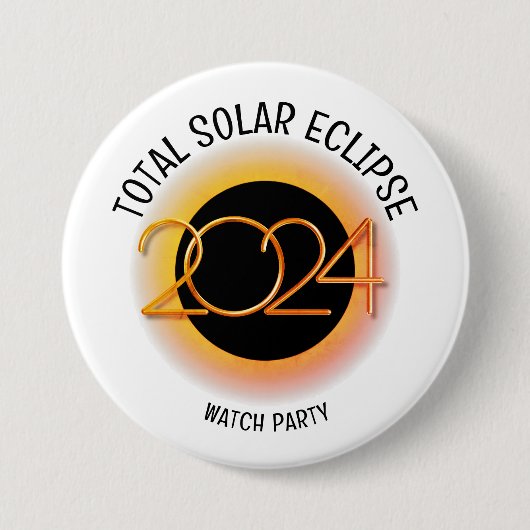 Personalisiert 2024 INSGESAMT SOLAR ECLIPSE Button (Vorderseite)
