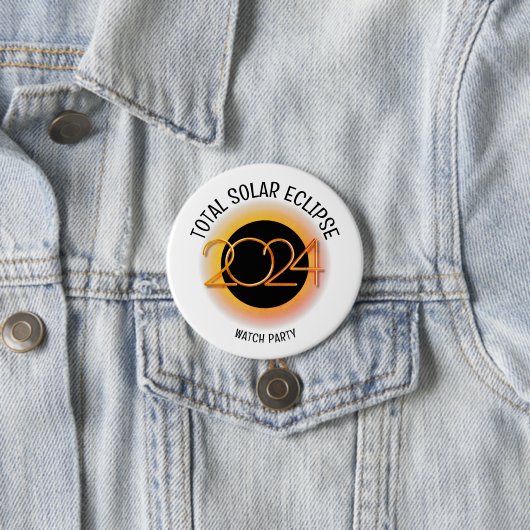 Personalisiert 2024 INSGESAMT SOLAR ECLIPSE Button (Beispiel)