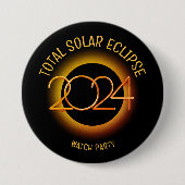 Personalisiert 2024 INSGESAMT SOLAR ECLIPSE Button (Vorderseite)