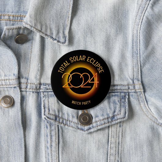 Personalisiert 2024 INSGESAMT SOLAR ECLIPSE Button (Beispiel)
