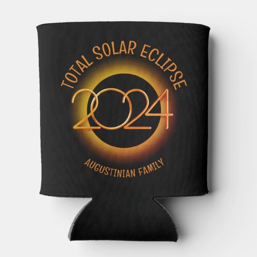 Personalisiert 2024 INSGESAMT SOLAR ECLIPSE Dosenkühler (Rückseite)
