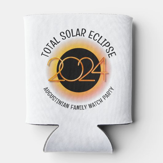 Personalisiert 2024 INSGESAMT SOLAR ECLIPSE Dosenkühler (Rückseite)