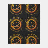 Personalisiert 2024 INSGESAMT SOLAR ECLIPSE Fleecedecke (Vorderseite)