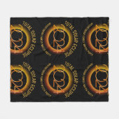 Personalisiert 2024 INSGESAMT SOLAR ECLIPSE Fleecedecke (Vorderseite (Horizontal))