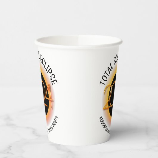 Personalisiert 2024 INSGESAMT SOLAR ECLIPSE Pappbecher (Links)