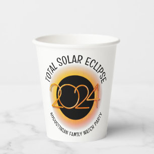 Personalisiert 2024 INSGESAMT SOLAR ECLIPSE Pappbecher